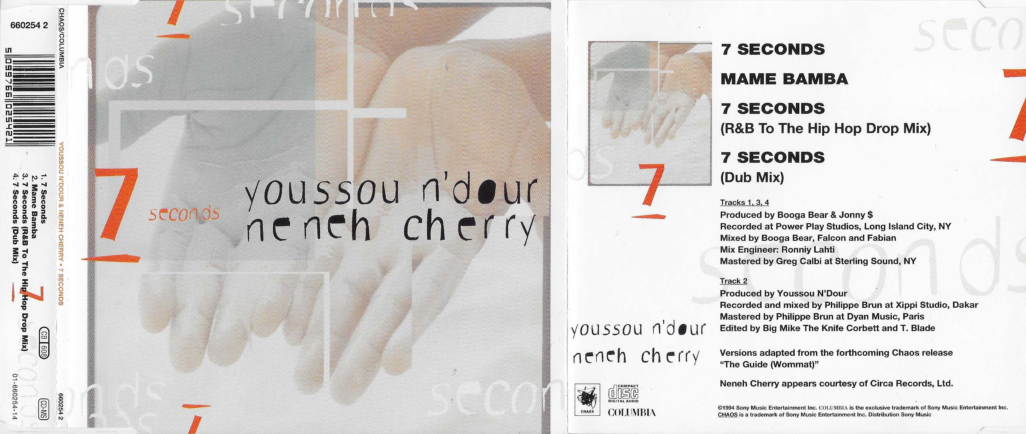 Picture of 660254 2 7 seconds by artist Youssou D'Dour / Neneh Cherry 